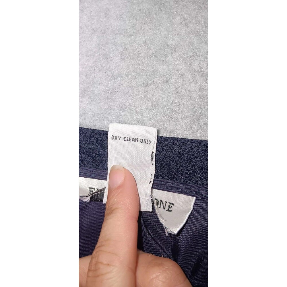 Evan Picone Petites Pencil Midi Skirt 12 Midnight Blue Quiet Luxury Old Money - Picture 9 of 12